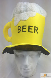 BEER HAT Drinking Mug Party Costume Accessory Fancy Dress Cap Halloween Unisex V563-CMA-BEERHAT