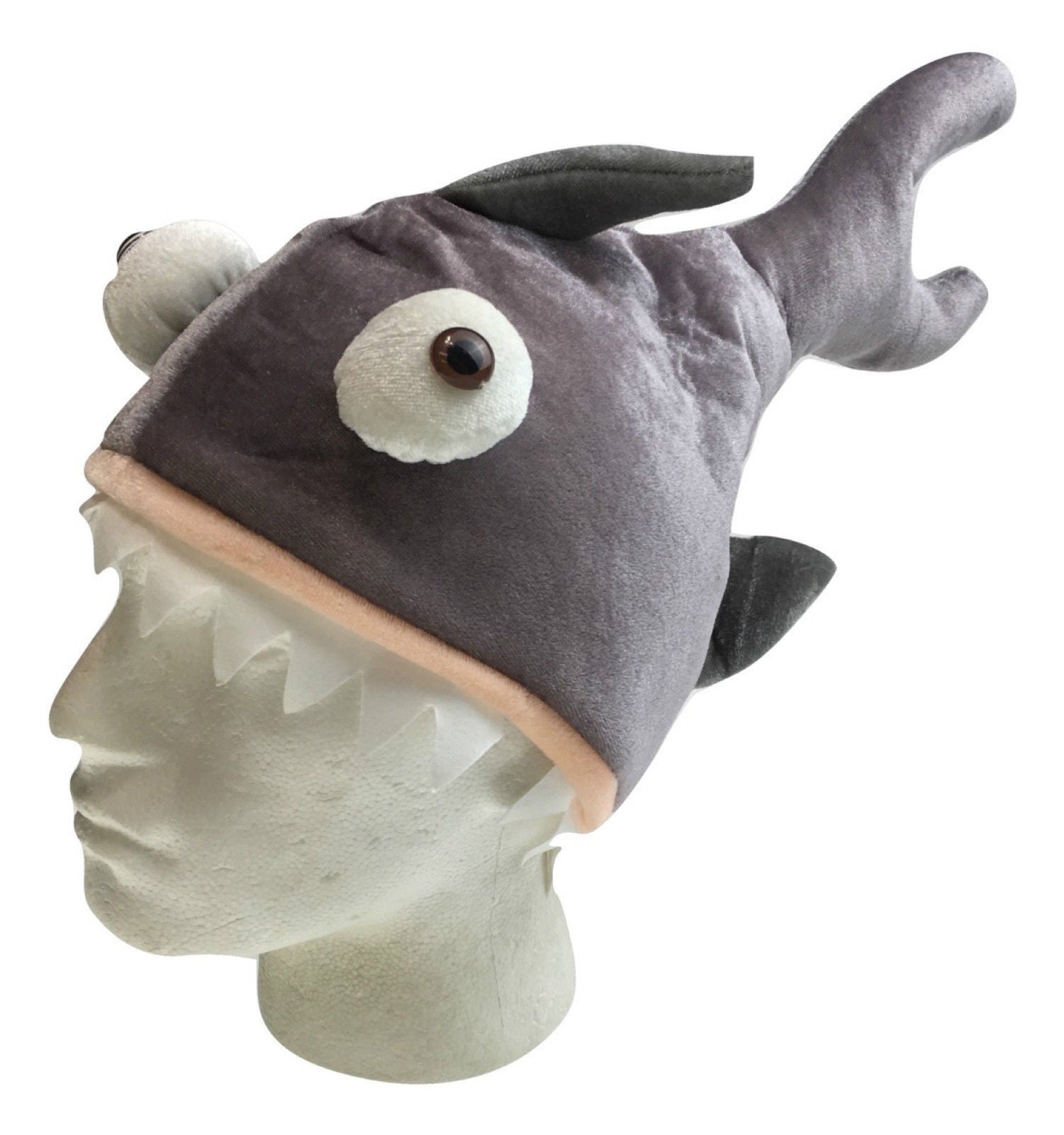 SHARK HAT Costume Accessory Fish Halloween Fancy Dress Up Party Cap Headgear V563-CMA-SHARKHAT