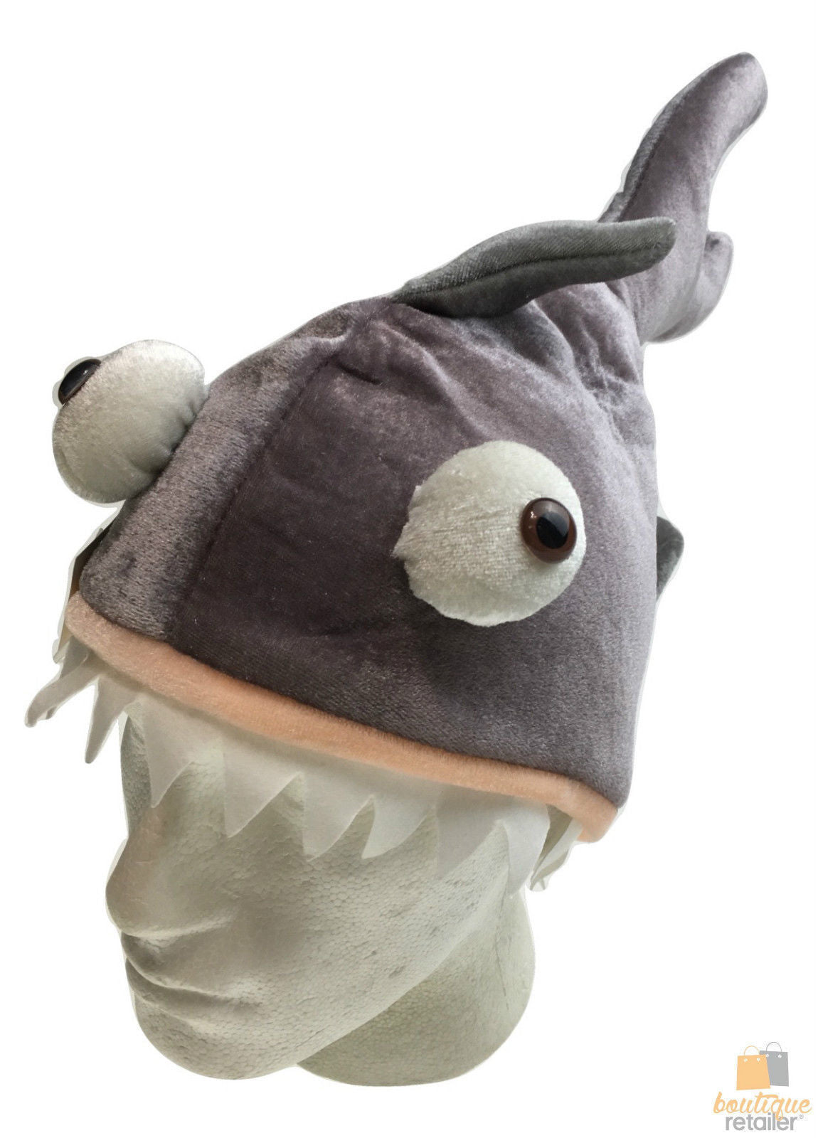 SHARK HAT Costume Accessory Fish Halloween Fancy Dress Up Party Cap Headgear V563-CMA-SHARKHAT
