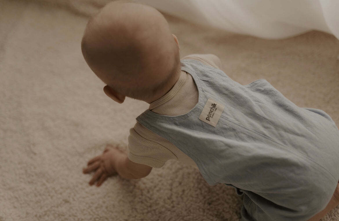 Ponchik Babies + Kids - Cotton Dungaree Overalls - Capri Blue - 3-6 months V563-COTDUNGAREE-CAPBLU-3_6