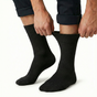 1x Pair COTTON Rich LOOSE TOP SOCKS Circulation Diabetic Comfort in Black - 6-11 V563-COTTONLTSOX-BLK6-11