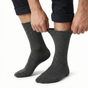 1x Pair COTTON Rich LOOSE TOP SOCKS Circulation Diabetic Comfort in Charcoal - 2-8 V563-COTTONLTSOX-CHRCL2-8