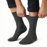 1x Pair COTTON Rich LOOSE TOP SOCKS Circulation Diabetic Comfort in Charcoal - 6-11 V563-COTTONLTSOX-CHRCL6-11