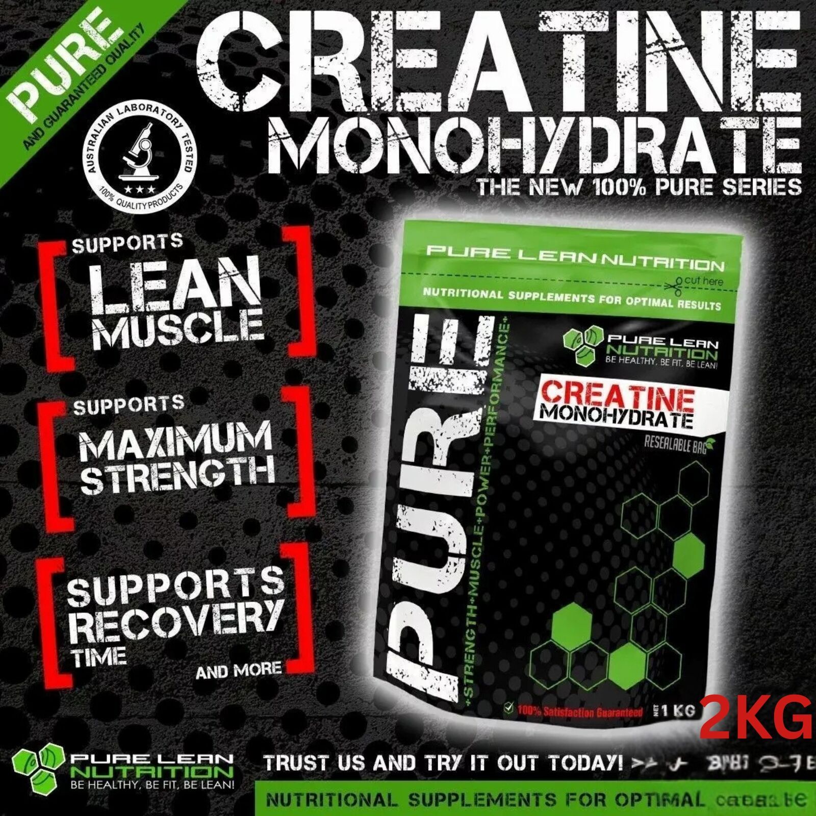 2KG Creatine Monohydrate Powder HPLC Tested Gym Workout Enhancer Micronised Supplement V563-CREATINE_MONO_2KG