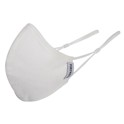 100% Cotton Face Mask Washable Reusable Mask Protect Anti-Microbial Fabric Mouth Cover V563-CV22-WHITE-1PC