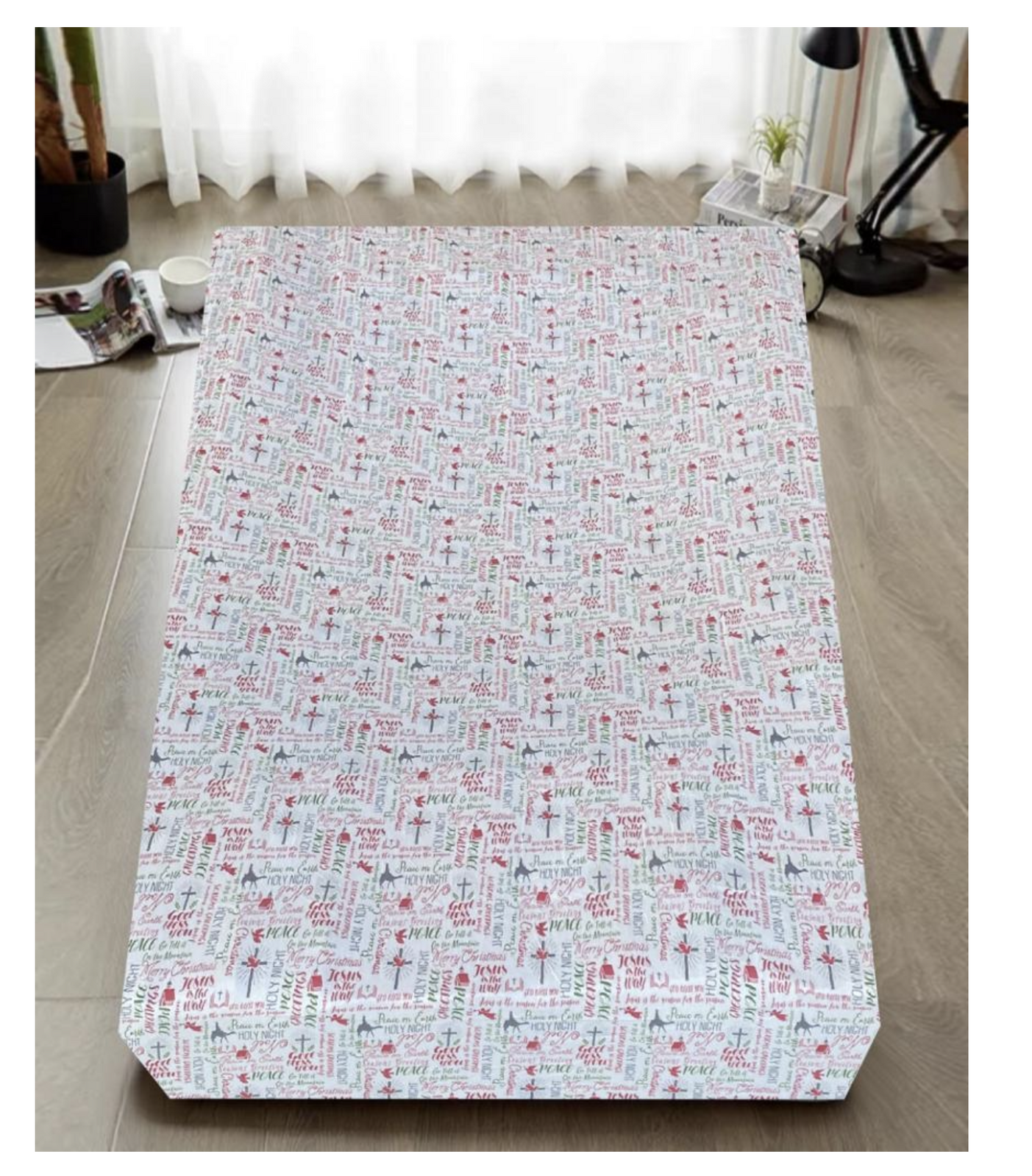 Queen Luxury 100% Cotton Flannelette Fitted Bed Sheet Xmas Flannel - Christmas V563-D012-QUEEN
