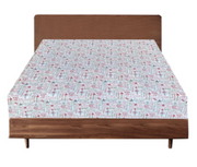 Queen Luxury 100% Cotton Flannelette Fitted Bed Sheet Xmas Flannel - Christmas V563-D012-QUEEN