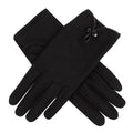 DENTS Ladies Womens 100% Wool Gloves Unlined Warm Winter - Black (One Size) V563-DENTS-76-0006-BLK-ONESZE