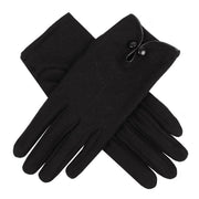 DENTS Ladies Womens 100% Wool Gloves Unlined Warm Winter - Black (One Size) V563-DENTS-76-0006-BLK-ONESZE