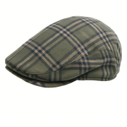 DENTS Quilted Flat Ivy Cap Hat Driving Newsboy Elastic Back Cabbie - Grey Check - 55cm V563-DENTS-HWM0326-GRYCHK-55