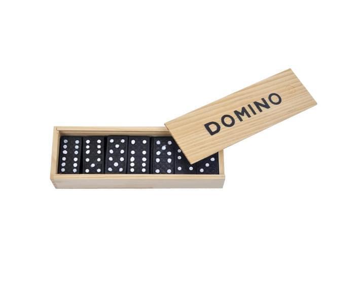Domino Set Wooden Box Kids Children Traditional Toy 28 Dominoes V563-DOMINO