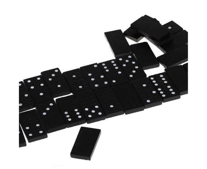Domino Set Wooden Box Kids Children Traditional Toy 28 Dominoes V563-DOMINO