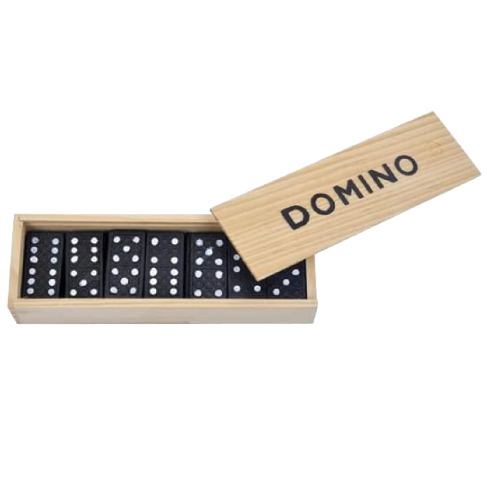 Domino Set Wooden Box Kids Children Traditional Toy 28 Dominoes V563-DOMINO