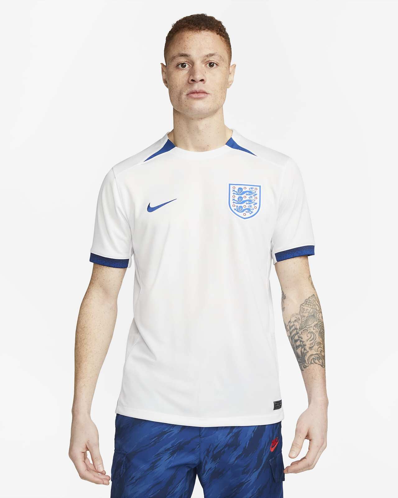 Nike Mens England National 2023 Stadium Home Dri-FIT Soccer Football Jersey Top - XL V563-DR3960-121-XL