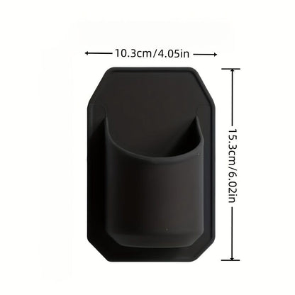Silicone Shower Beer Holder Wall Mounted Beverage Can Rack Self Adhesive in Black V563-DU3227351