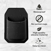 Silicone Shower Beer Holder Wall Mounted Beverage Can Rack Self Adhesive in Black V563-DU3227351