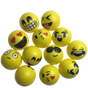 12 EMOJI FACE STRESS BALLS Hand Relief Squeeze Tension Reliever Soft Smiley 70mm V563-EMOJI-STRESSBALLS-1PK