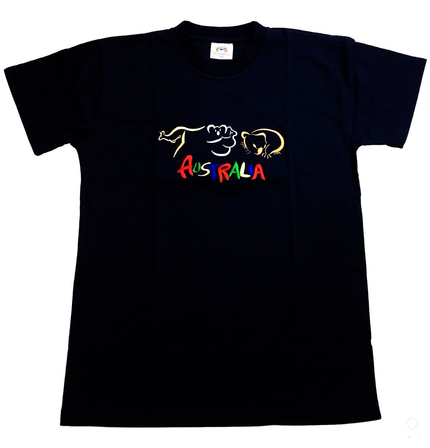 Adult Australia T Shirt Kangaroo Koala 100% Cotton Souvenir Tee Top - Black - XL V563-ET1-BLK-XL