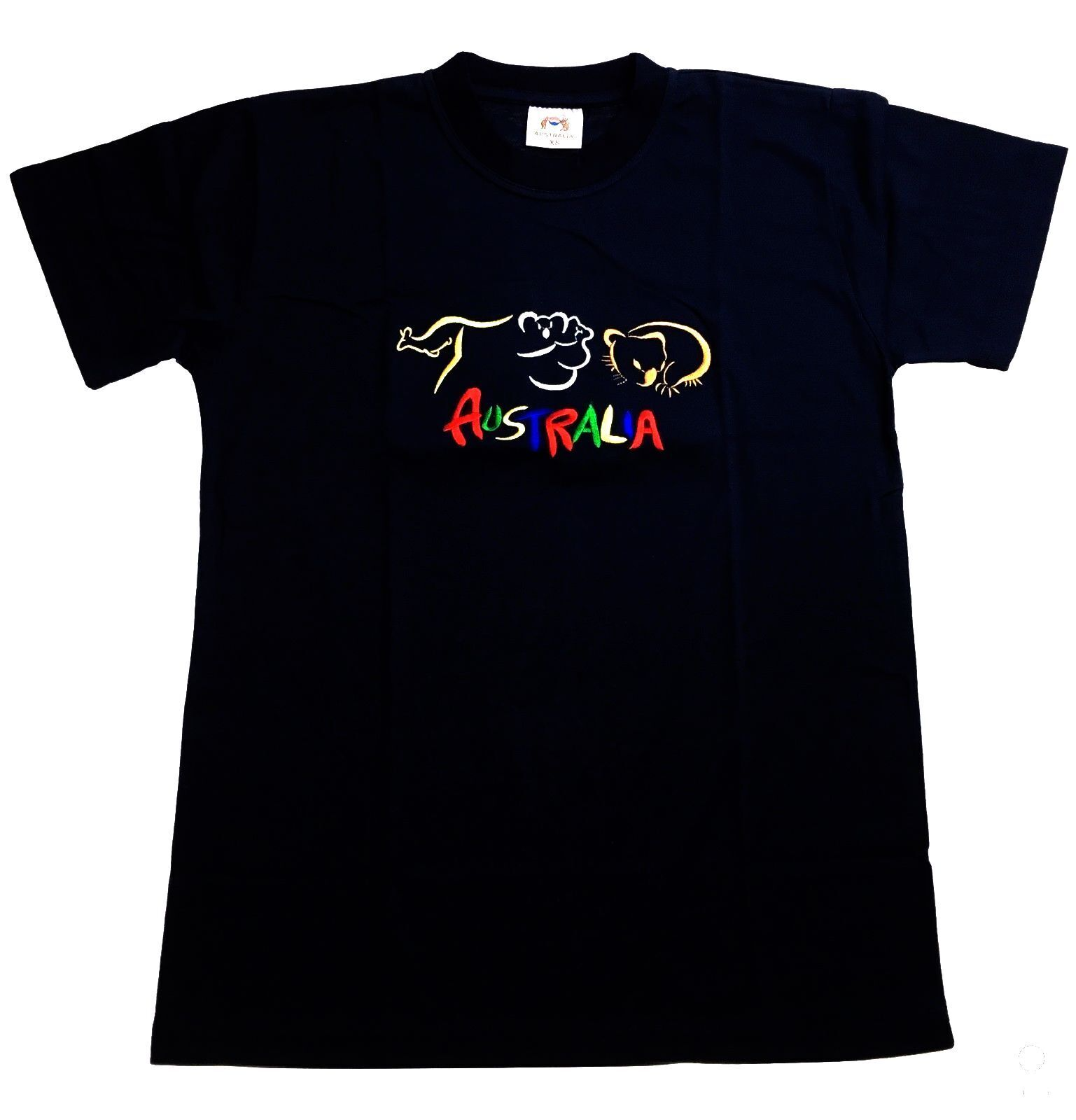 Adult Australia T Shirt Kangaroo Koala 100% Cotton Souvenir Tee Top - Black - XL V563-ET1-BLK-XL
