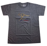 Adult Australian Kangaroo T Shirt Australia Day 100% Cotton Souvenir Tee Top - Grey - L V563-ET10-GREY-L
