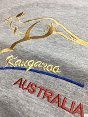 Adult Australian Kangaroo T Shirt Australia Day 100% Cotton Souvenir Tee Top - Grey - M V563-ET10-GREY-M