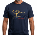 Adult Australian Kangaroo T Shirt Australia Day 100% Cotton Souvenir Tee Top - Navy - XL V563-ET10-NAVY-XL