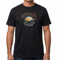 Adult Australia Kangaroo T Shirt Australia Day Souvenir Tee Top 100% Cotton - Black - S V563-ET15-BLK-S