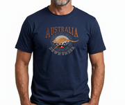 Adult Australia Kangaroo T Shirt Australia Day Souvenir Tee Top 100% Cotton - Navy - S V563-ET15-NVY-S