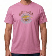 Adult Australia Kangaroo T Shirt Australia Day Souvenir Tee Top 100% Cotton - Pink - XL V563-ET15-PNK-XL