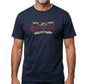 Mens Australia Wilderness T Shirt Souvenir Tee Top 100% Cotton - Navy Blue - M V563-ET19-NVYBLU-M