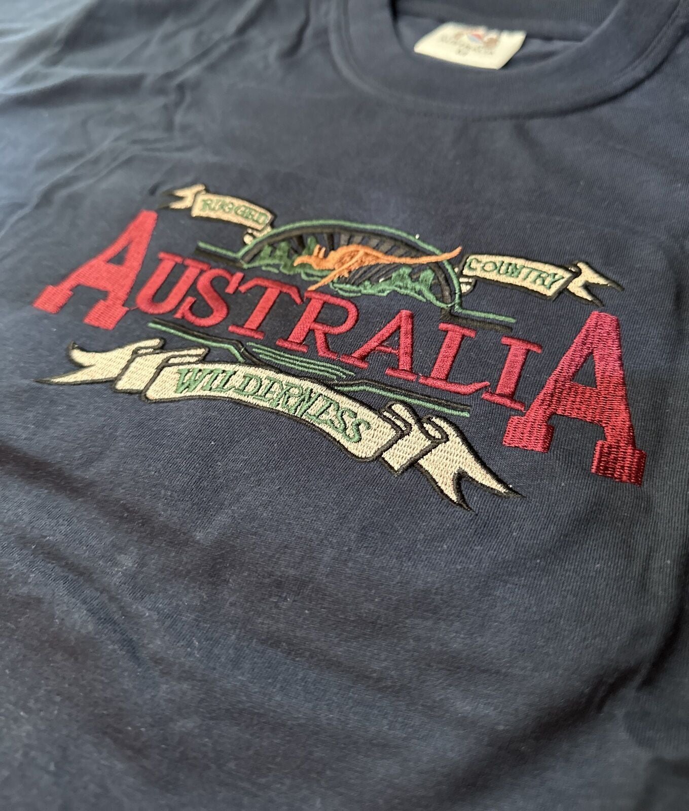 Mens Australia Wilderness T Shirt Souvenir Tee Top 100% Cotton - Navy Blue - S V563-ET19-NVYBLU-S