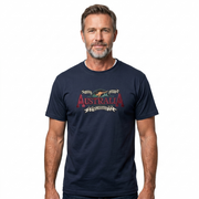 Mens Australia Wilderness T Shirt Souvenir Tee Top 100% Cotton - Navy Blue - XL V563-ET19-NVYBLU-XL