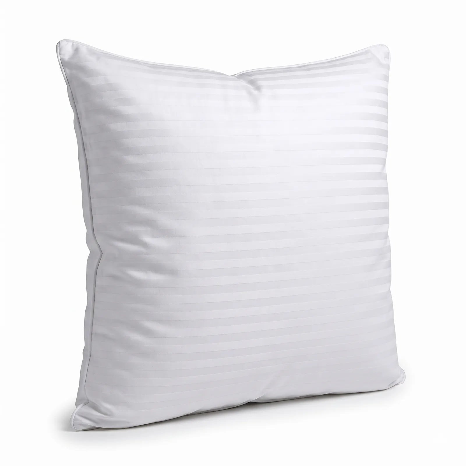 100% Cotton European Pillowcase 400 Thread Count Hotel Quality - Striped White (65x65cm V563-EURO-PLW-CASE-1PCS