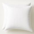2x 100% Cotton European Pillowcase 400 Thread Count Hotel Quality - Striped White (65x65cm) V563-EURO-PLW-CASE-2PCS