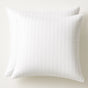 2x 100% Cotton European Pillowcase 400 Thread Count Hotel Quality - Striped White (65x65cm) V563-EURO-PLW-CASE-2PCS