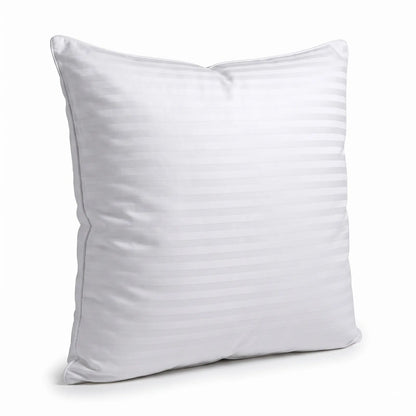 2x 100% Cotton European Pillowcase 400 Thread Count Hotel Quality - Striped White (65x65cm) V563-EURO-PLW-CASE-2PCS