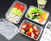 96pcs 2000ml Reusable Food Containers Plastic Meal Prep Storage w/ Lids - BPA Free (246*157*67mm) V563-FC2000-8-12PK