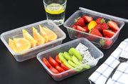 96pcs 2000ml Reusable Food Containers Plastic Meal Prep Storage w/ Lids - BPA Free (246*157*67mm) V563-FC2000-8-12PK