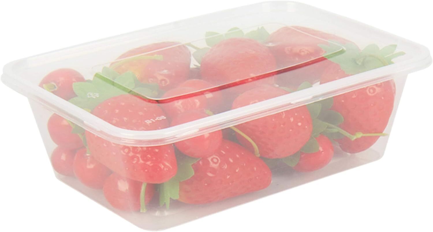 96pcs 2000ml Reusable Food Containers Plastic Meal Prep Storage w/ Lids - BPA Free (246*157*67mm) V563-FC2000-8-12PK