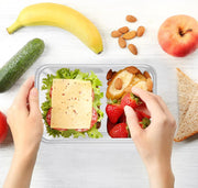 96pcs 2000ml Reusable Food Containers Plastic Meal Prep Storage w/ Lids - BPA Free (246*157*67mm) V563-FC2000-8-12PK