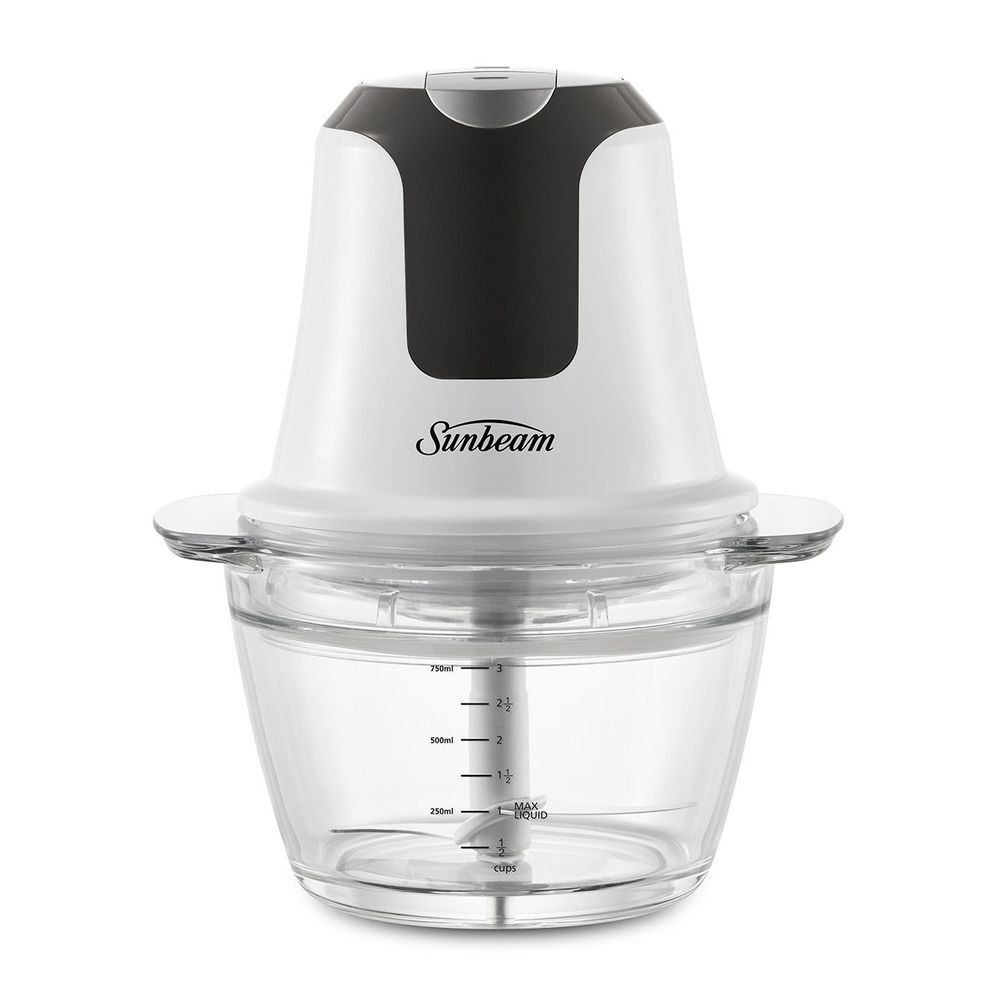 Sunbeam Mini Glass MultiChopper Food Processor - White V563-FCP1000WH
