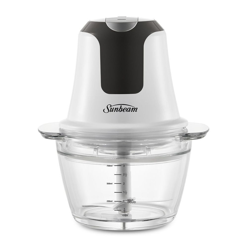 Sunbeam Mini Glass MultiChopper Food Processor - White V563-FCP1000WH