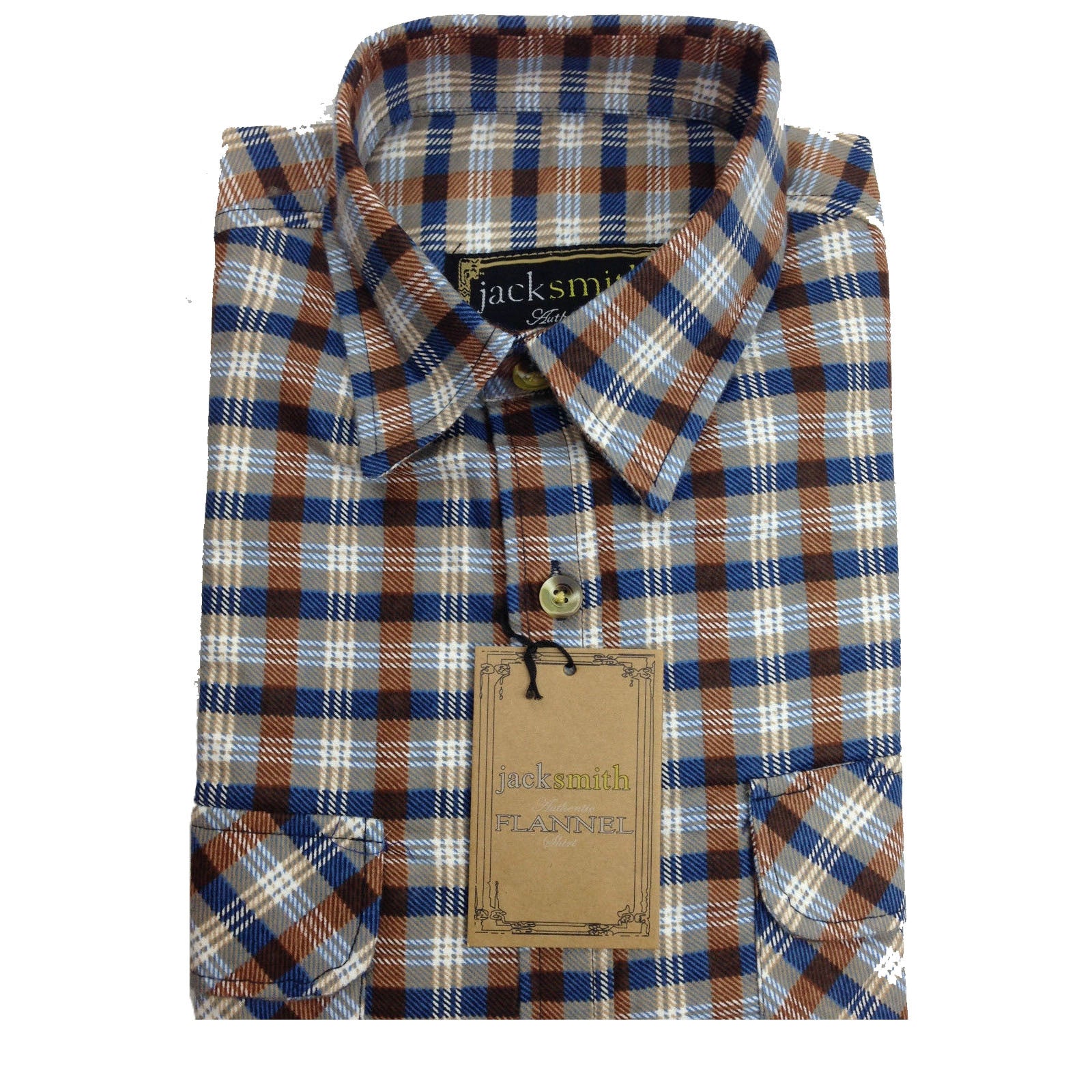 Mens FLANNELETTE SHIRT Check 100% COTTON Flannel Vintage Long Sleeve - 40 (Full Placket) - S V563-FLSHT2015-FP40-S