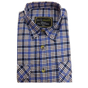 Mens FLANNELETTE SHIRT Check 100% COTTON Flannel Vintage Long Sleeve - 48 (Full Placket) - M V563-FLSHT2015-FP48-M