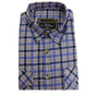 Mens FLANNELETTE SHIRT Check 100% COTTON Flannel Vintage Long Sleeve - 48 (Full Placket) - M V563-FLSHT2015-FP48-M