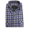 Mens FLANNELETTE SHIRT Check 100% COTTON Flannel Vintage Long Sleeve - 48 (Full Placket) - S V563-FLSHT2015-FP48-S