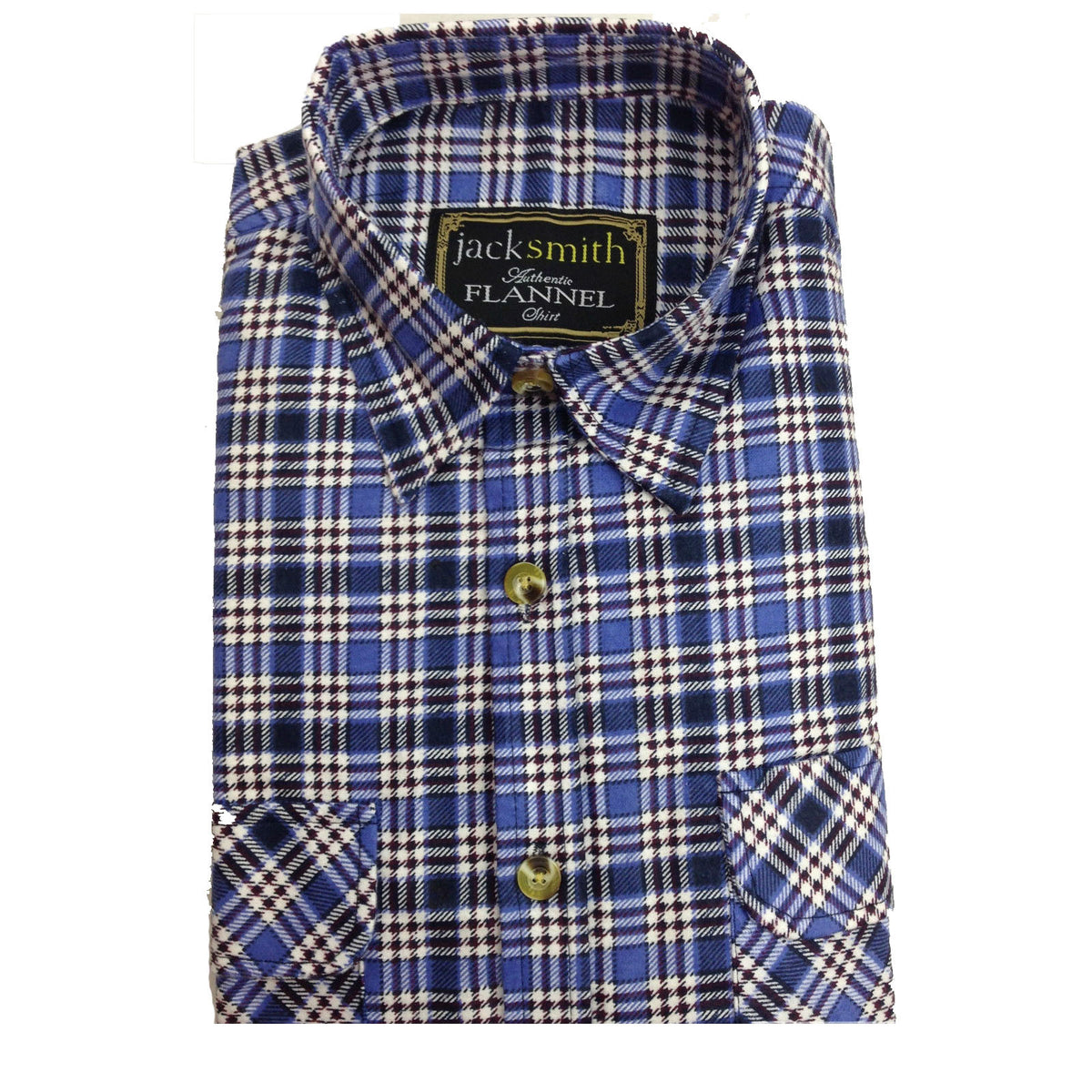 Mens FLANNELETTE SHIRT Check 100% COTTON Flannel Vintage Long Sleeve - 48 (Full Placket) - S V563-FLSHT2015-FP48-S