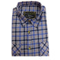 Mens FLANNELETTE SHIRT Check 100% COTTON Flannel Vintage Long Sleeve - 48 (Full Placket) - S V563-FLSHT2015-FP48-S