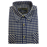 Mens FLANNELETTE SHIRT Check 100% COTTON Flannel Vintage Long Sleeve - 49 (Full Placket) - 5XL V563-FLSHT2015-FP49-5XL