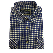 Mens FLANNELETTE SHIRT Check 100% COTTON Flannel Vintage Long Sleeve - 49 (Full Placket) - S V563-FLSHT2015-FP49-S